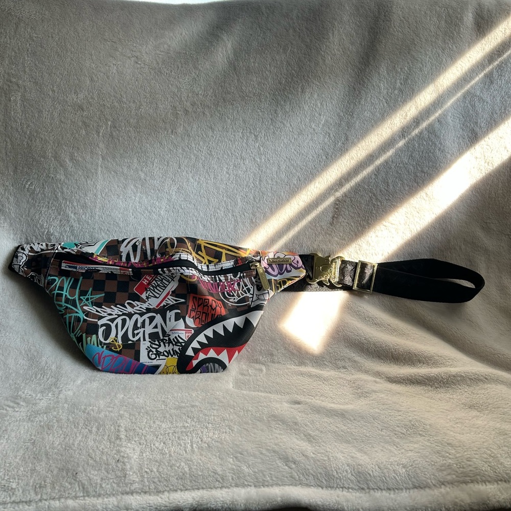 Sprayground Graphic Graffiti Belt Bag Limited Edition